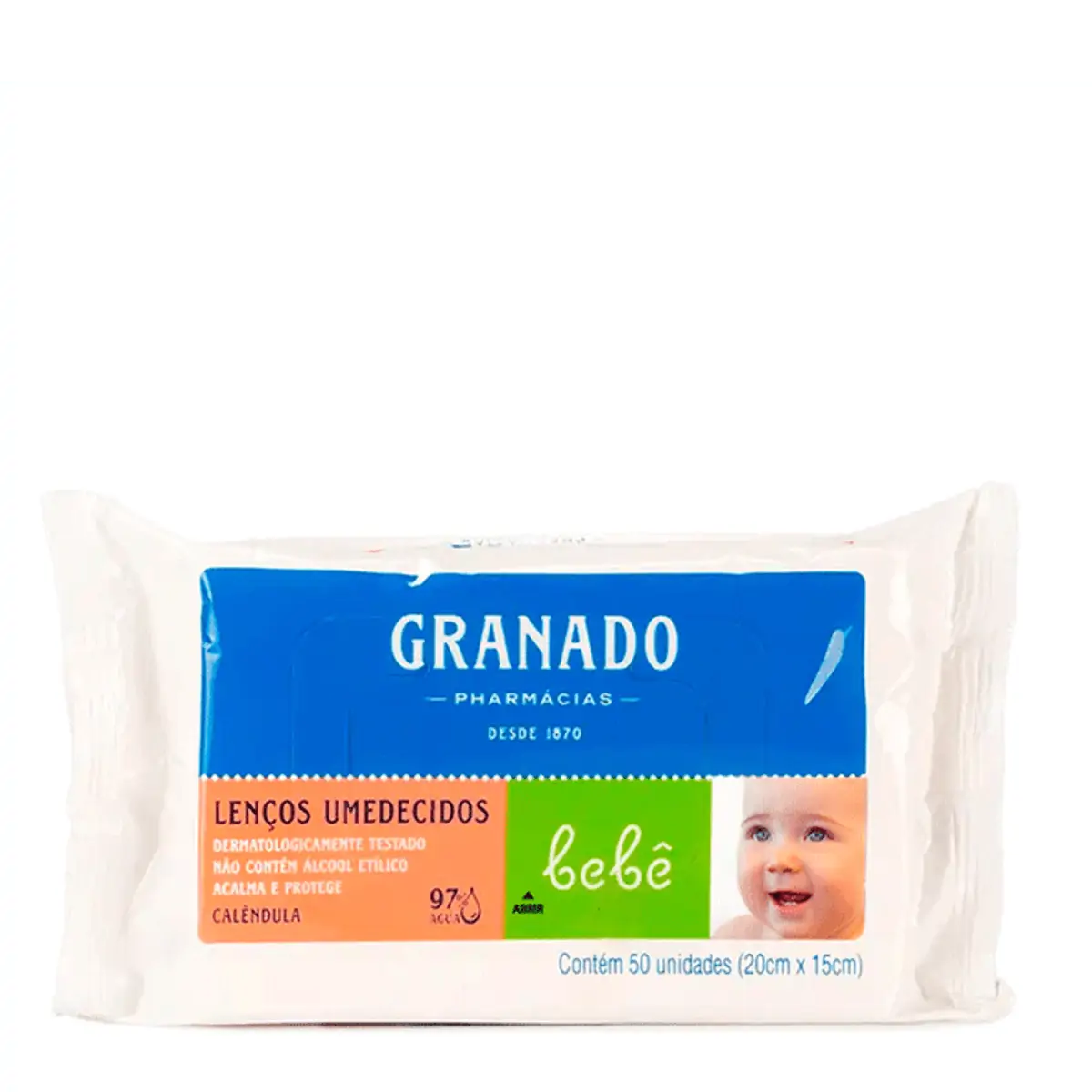 Lenço Umedecido Calêndula Granado Bebê Pacote 50 Unidades