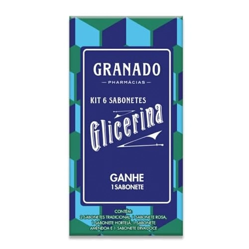 Kit 2 Sabonetes Barra De Glicerina Tradicional Rosa Hortelã Amêndoa Erva Doce Granado 90g Cada Gráti