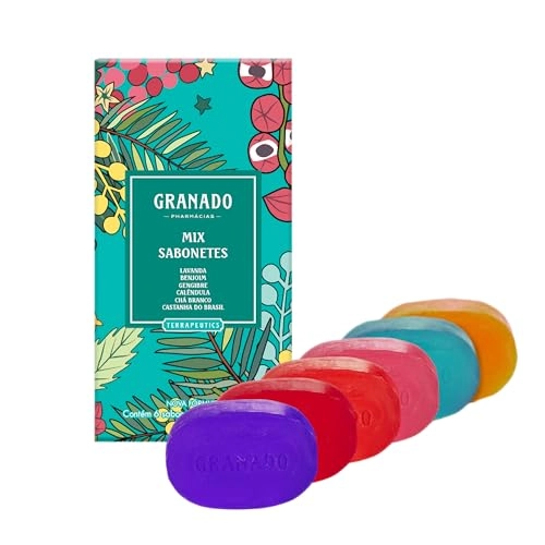 Kit Sabonete Barra De Glicerina Lavanda Benjoim Gengibre Calêndula Chá Branco Castanha Do Brasil Gra