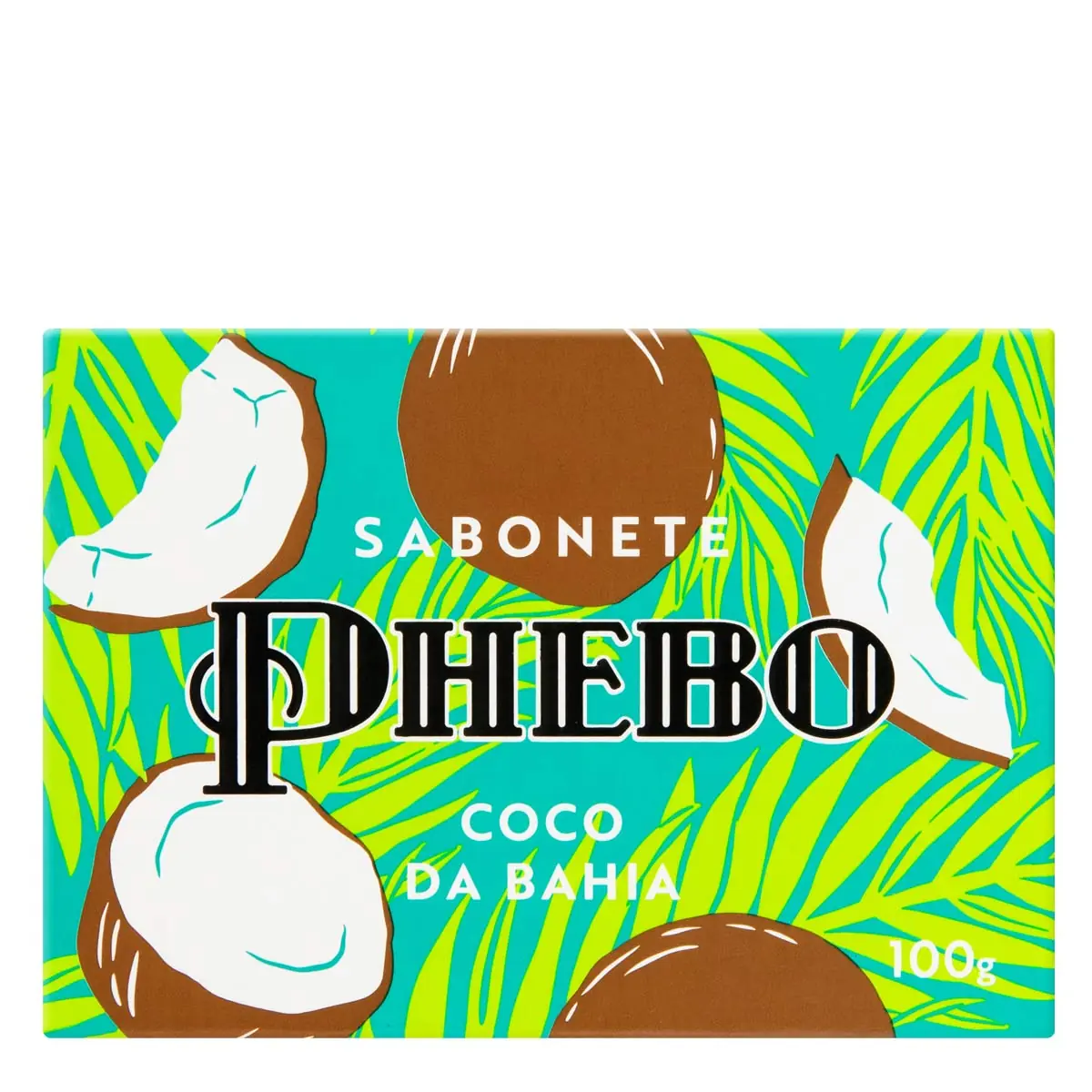 Sabonete Barra Vegetal Coco Da Bahia Phebo Caixa 100g
