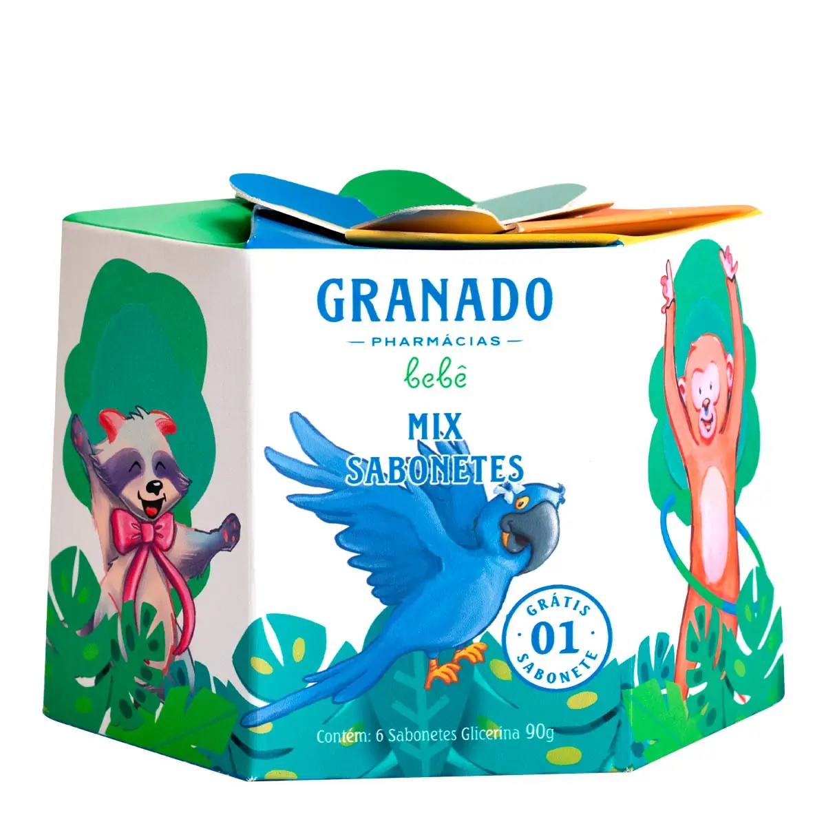 Kit Sabonete em Barra Glicerina Granado Bebê Mix 6 Unidades de 90g
