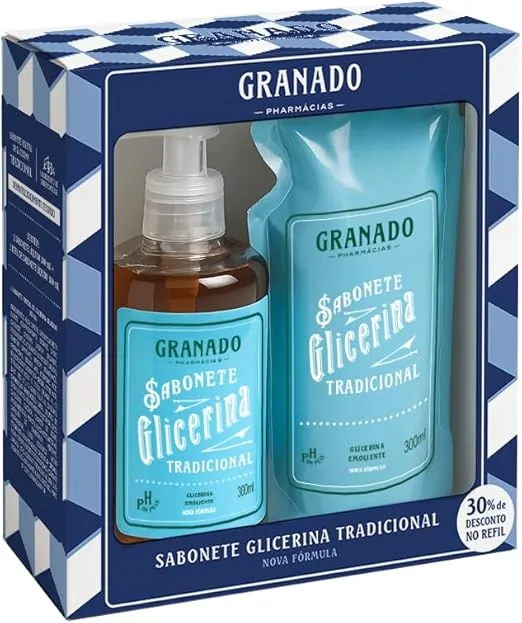 Sabonete Líquido Tradicional Com Glicerina Granado 300ml Com Refil