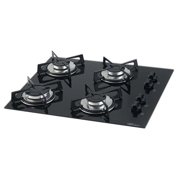 Cooktop Vidro Preto 4 Queimadores Fischer Clássicos Bivolt