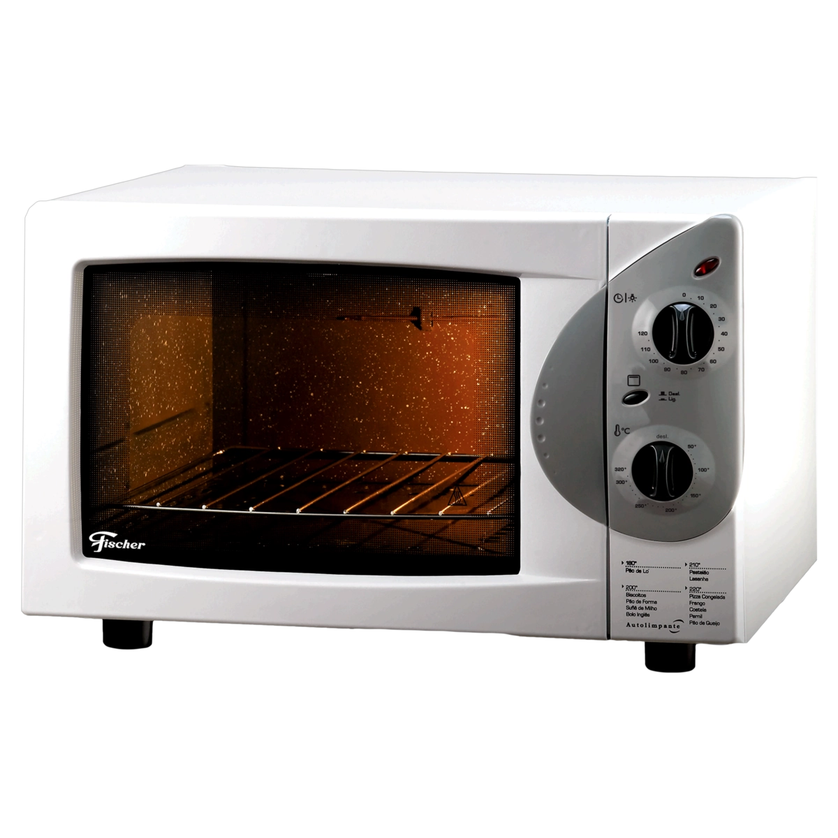 Forno Elétrico Branco Bancada 44l Fischer Clássicos Grill 127v