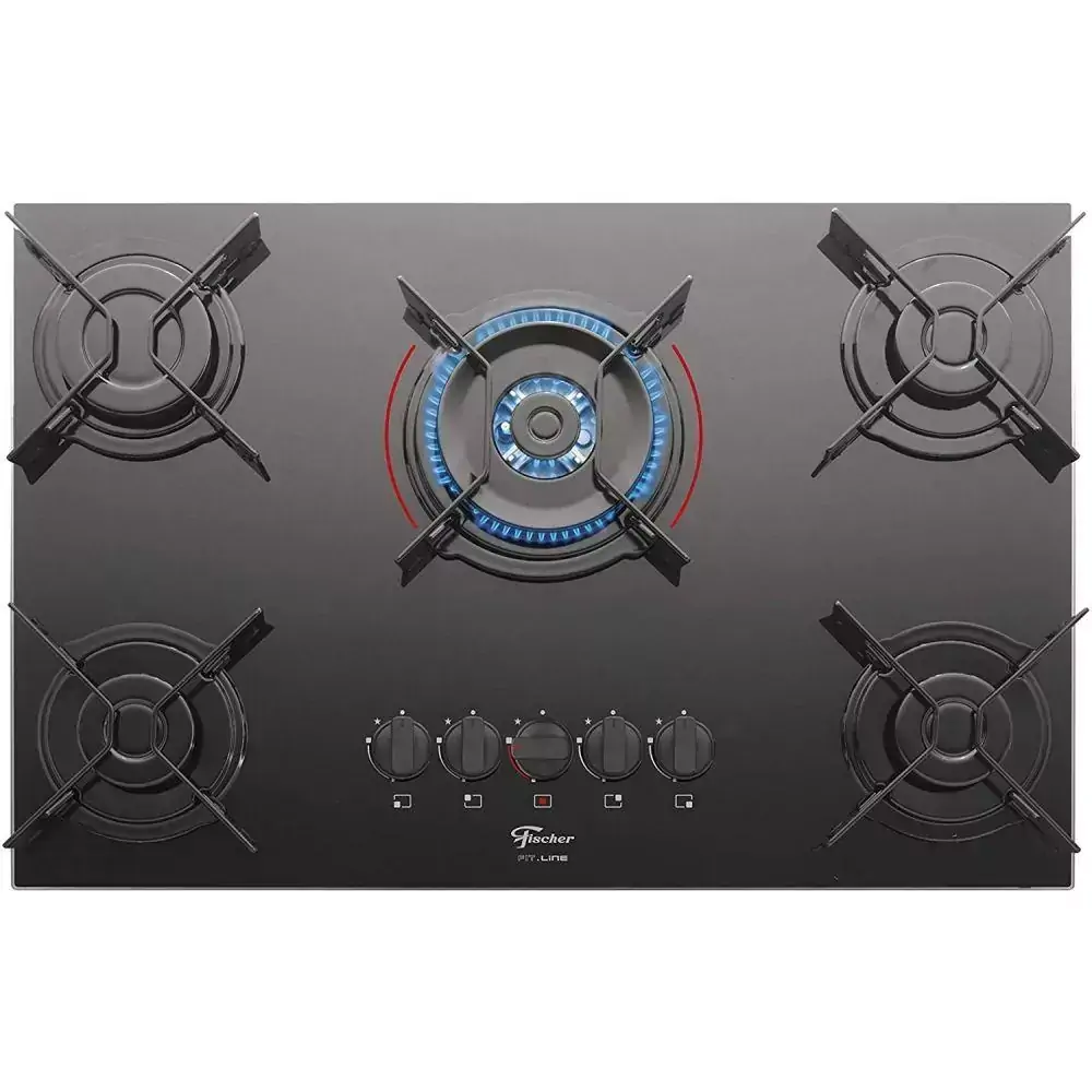 Fogão Cooktop a Gás 5 Bocas com Triplachama Fischer Bivolt
