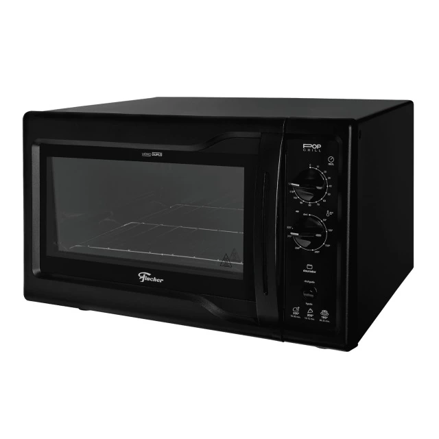 Forno Elétrico Preto Bancada 44l Fischer Pop Grill 127v
