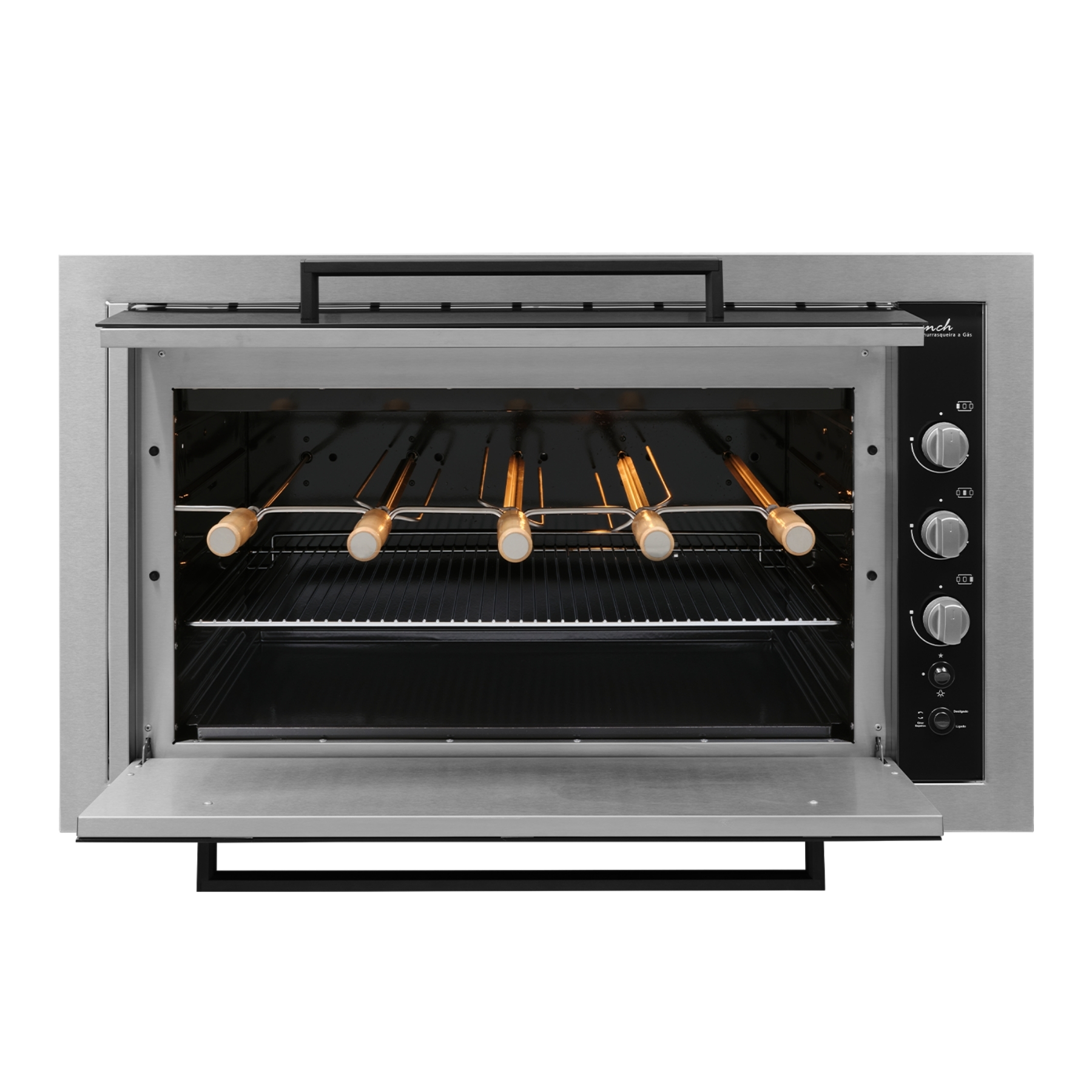 Churrasqueira de Embutir Gás 3 Queimadores Inox 60,2 cm x101,2 cm 33925-92964 Fischer