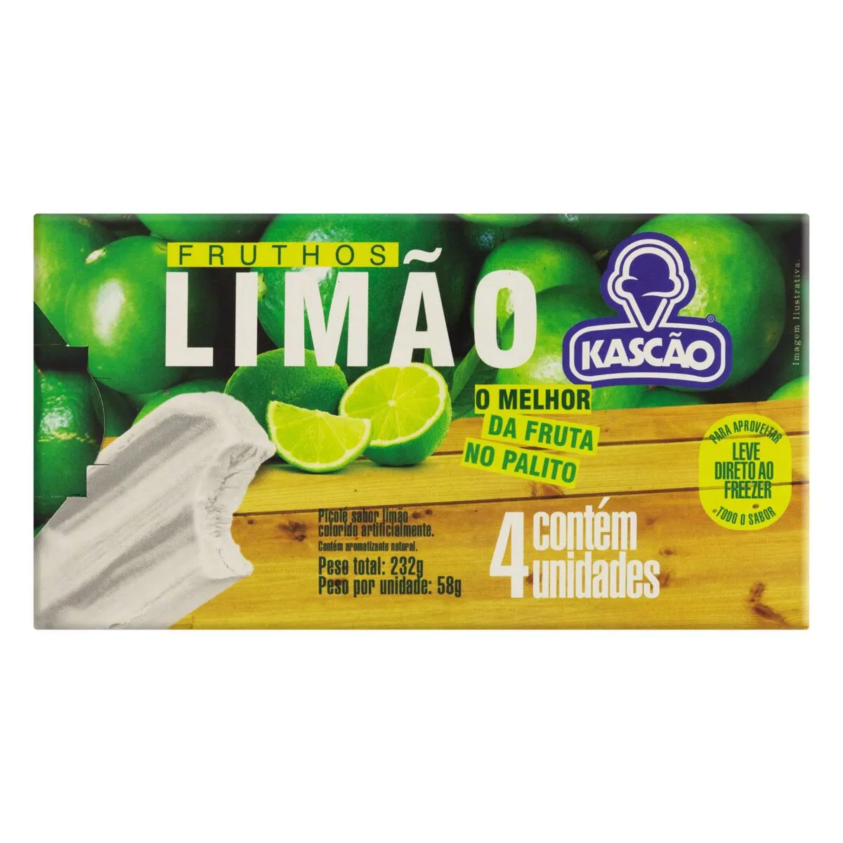 Picolé Limão Kascão Fruthos 232 g