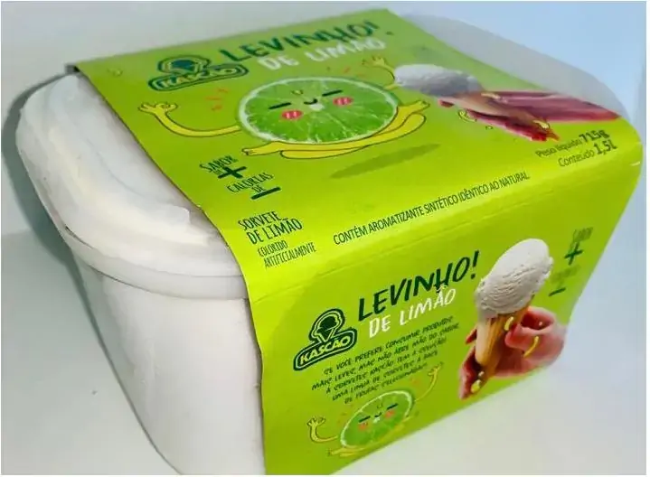 Sorvete Limão Kascão Levinho Pote 1,5l