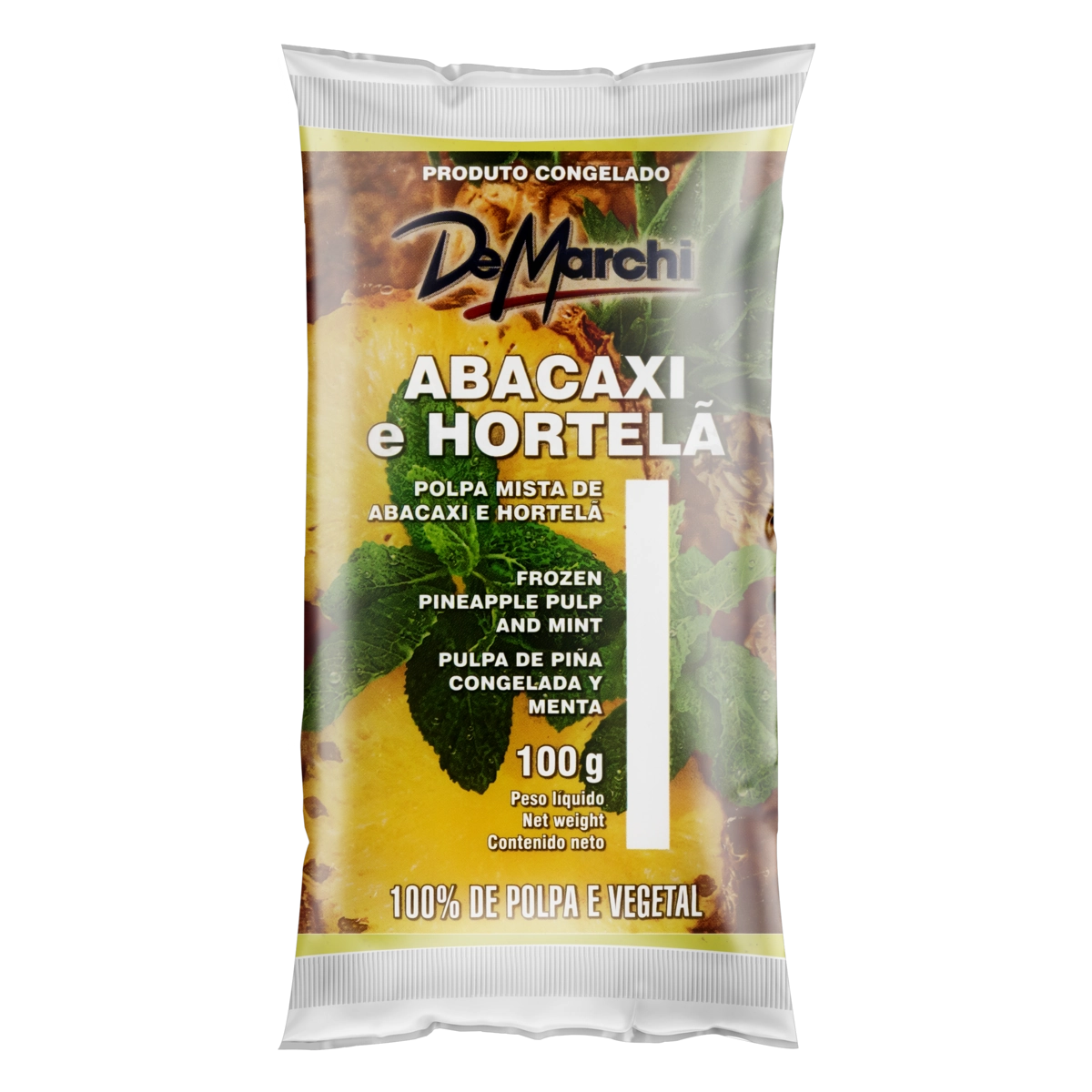 Polpa de Fruta Mista Abacaxi e Hortelã De Marchi Pacote 100g