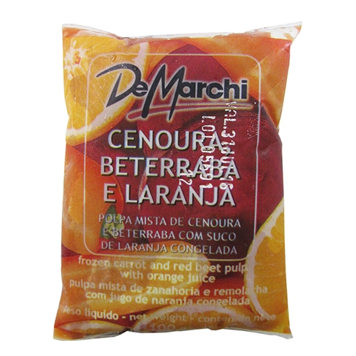 Polpa de Fruta Cenoura, Beterraba e Laranja De Marchi Pacote 100g