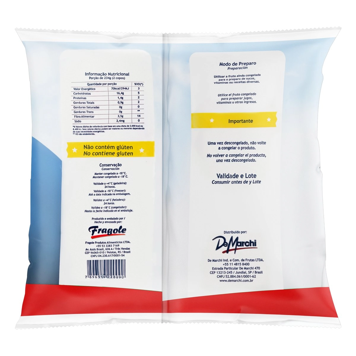 Morango Congelado De Marchi Pacote 300g
