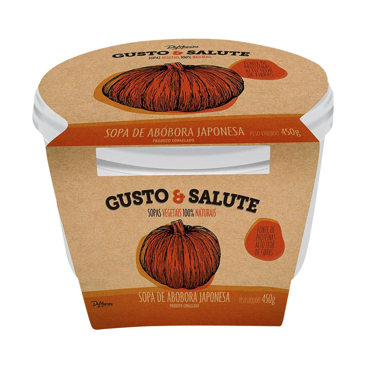 Sopa Congelada Abóbora Japonesa De Marchi Gusto Salute Pote 450g