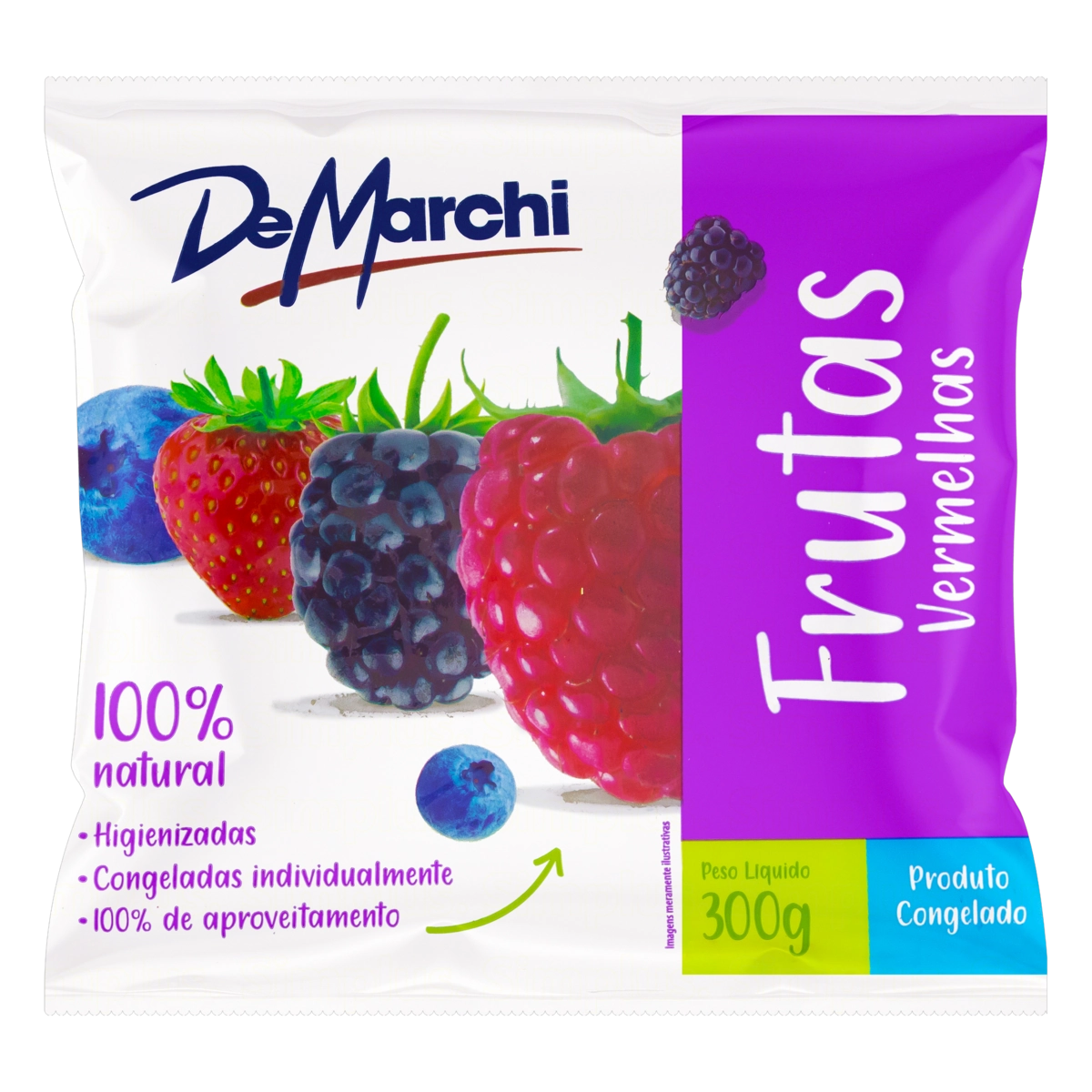 Frutas Vermelhas Congeladas De Marchi Pacote 300g