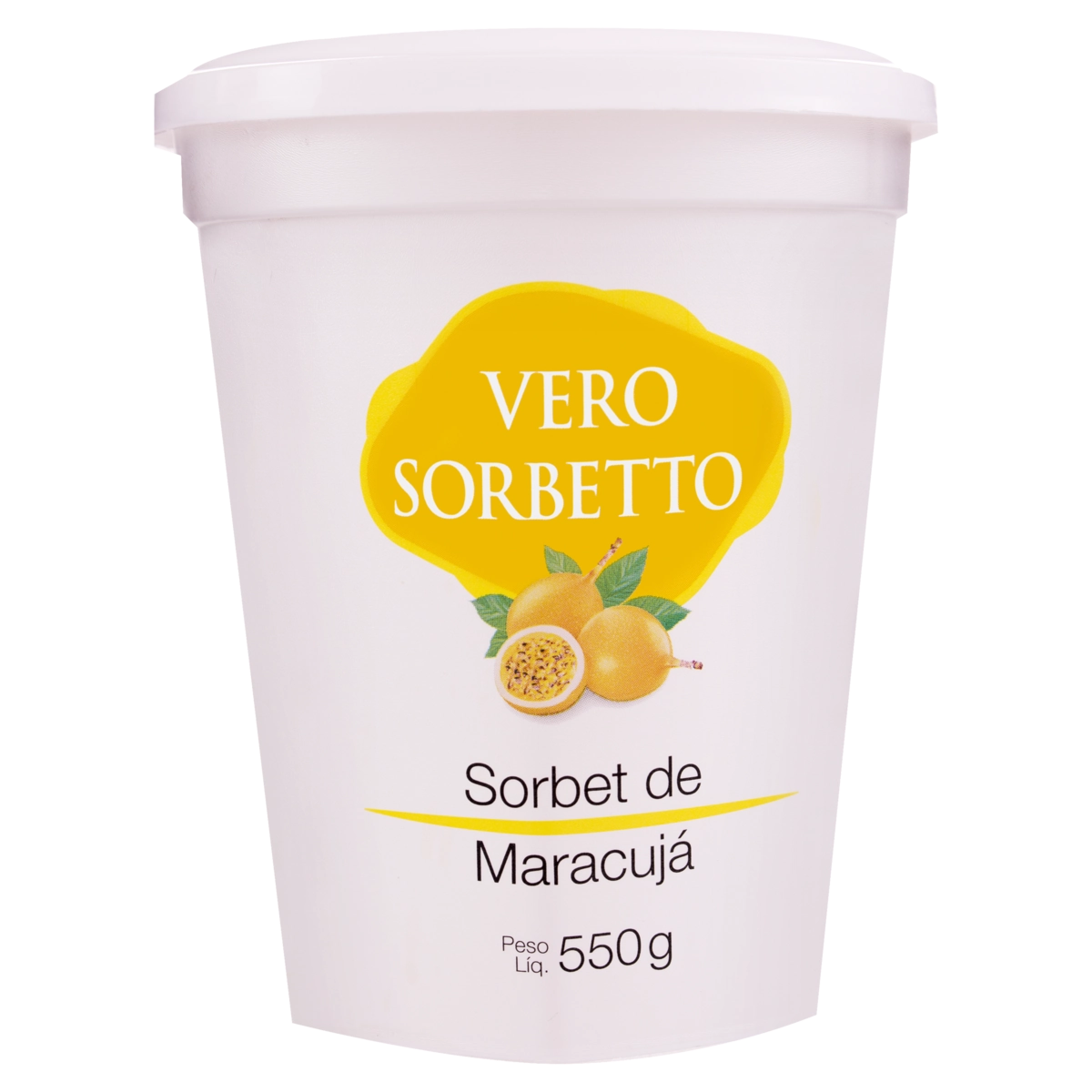 Sorbet Maracujá Vero Sorbetto Pote 550g