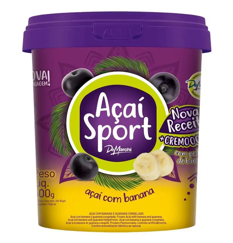 Açaí Com Banana De Marchi Sport Pote 400g