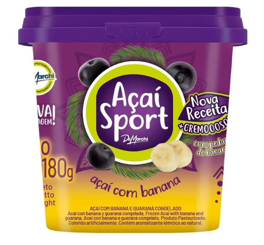 Açaí Com Guaraná E Banana De Marchi Sport Pote 180g