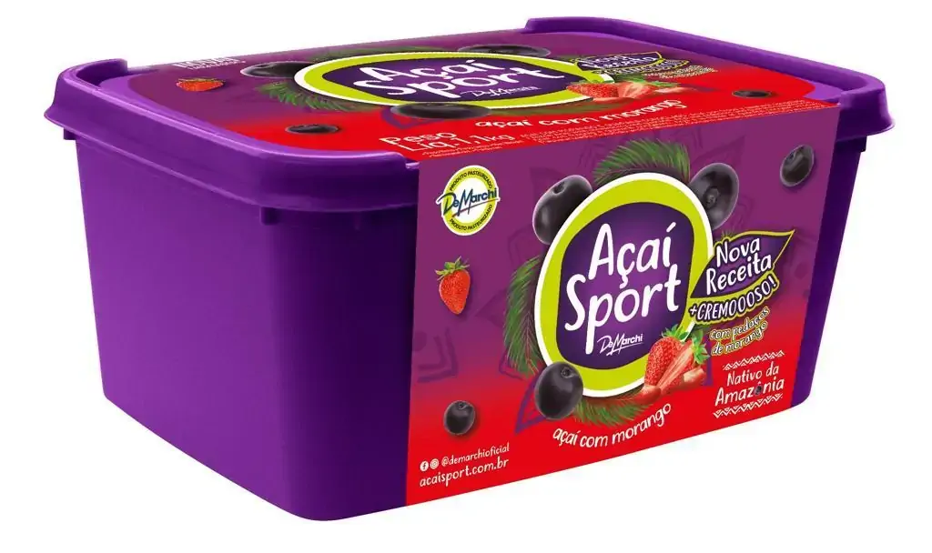 Açaí Com Morango De Marchi Sport Pote 1,1kg