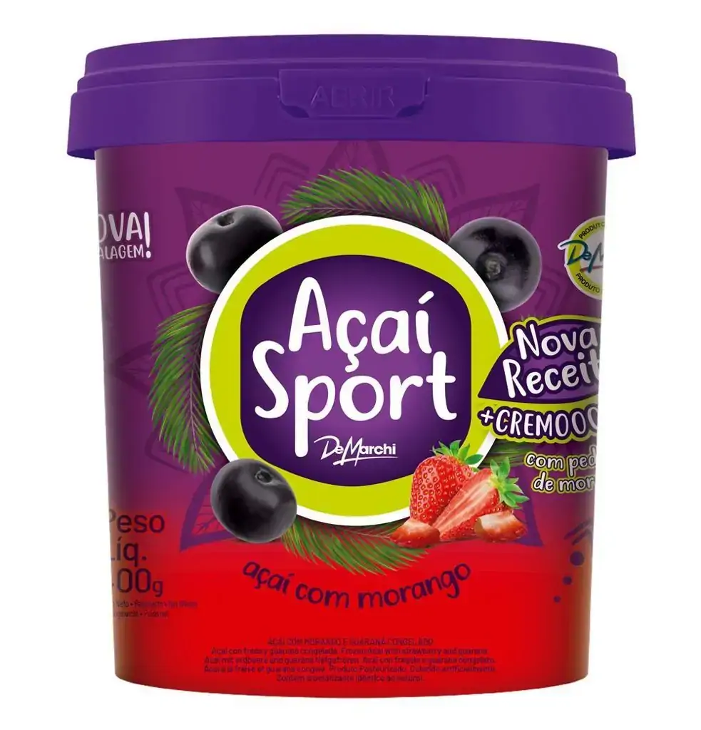 Açaí Com Guaraná E Morango De Marchi Sport Pote 400g