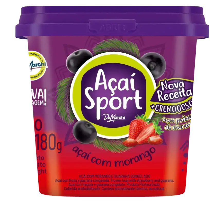 Açaí Com Guaraná E Morango De Marchi Sport Pote 180g
