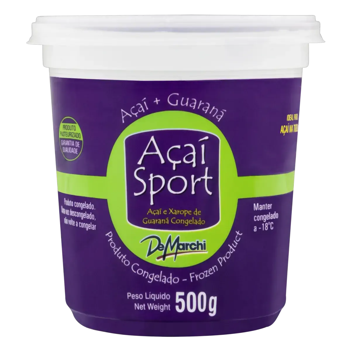 Açaí Com Guaraná De Marchi Sport Pote 500g