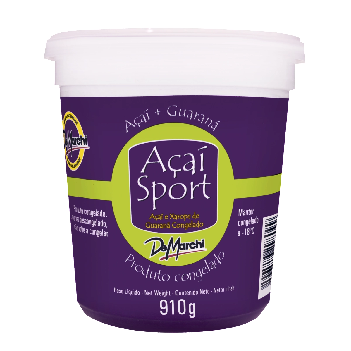 Polpa de Fruta Açaí com Guaraná Sport De Marchi Pote 910g