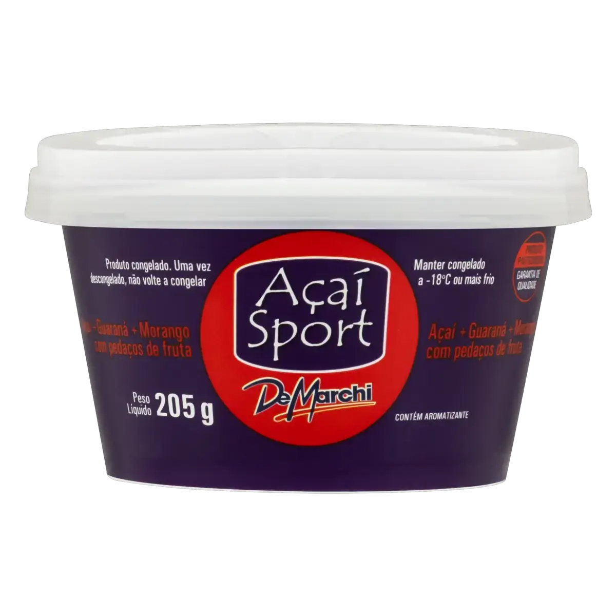 Açaí Com Guaraná E Morango De Marchi Sport Pote 205g