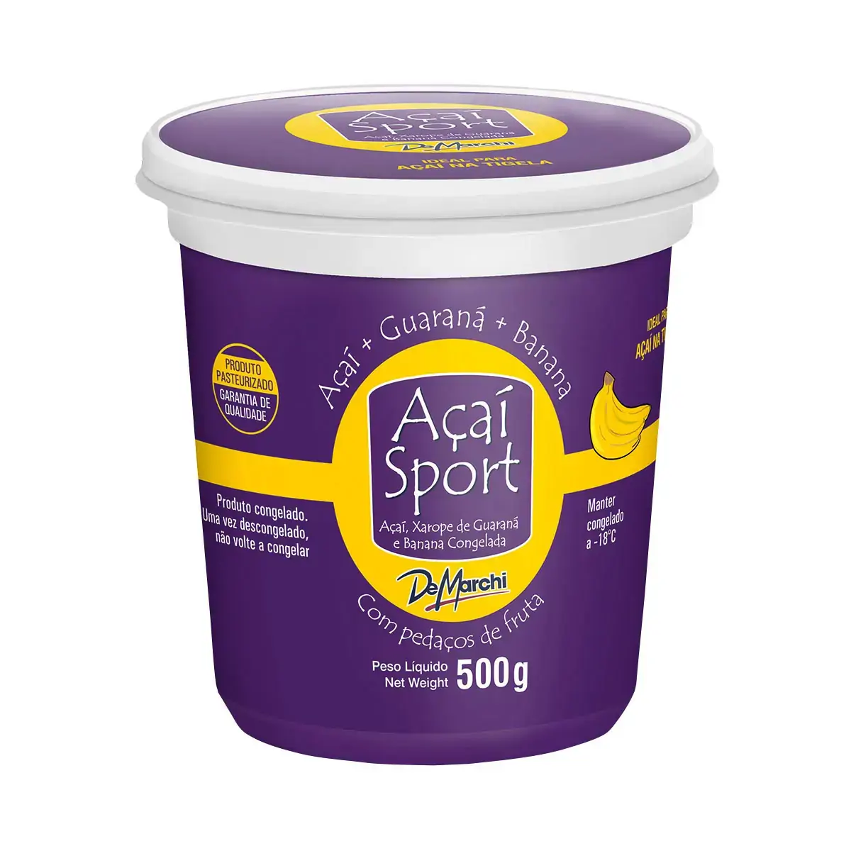 Açaí Com Guaraná E Banana De Marchi Sport Pote 500g