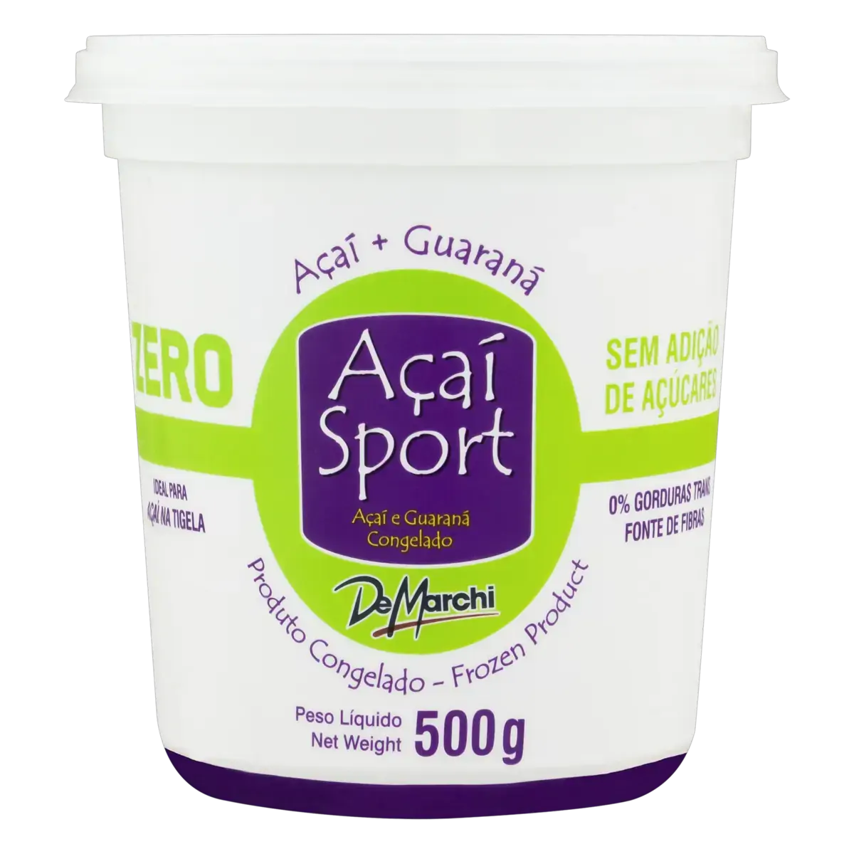 Açaí Com Guaraná De Marchi Sport Zero Pote 500g