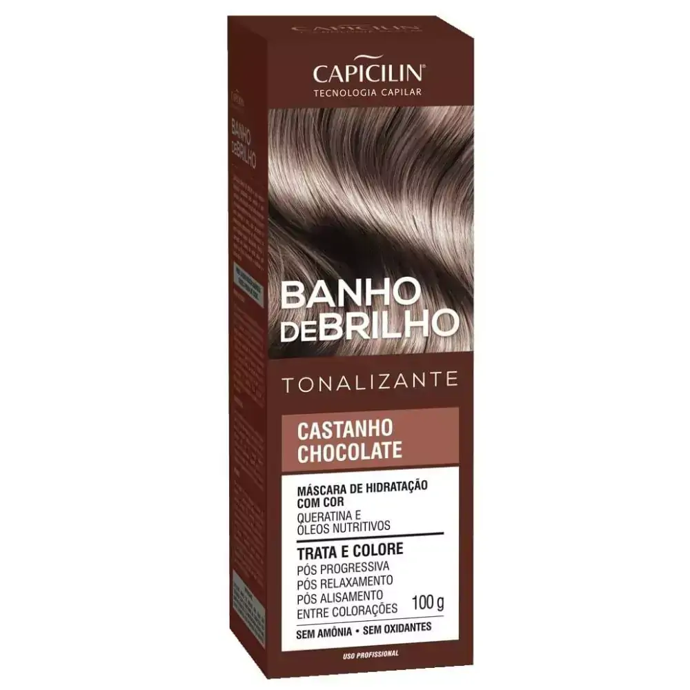 Tonalizante Capicilin Banho de Brilho Castanho Chocolate 100g