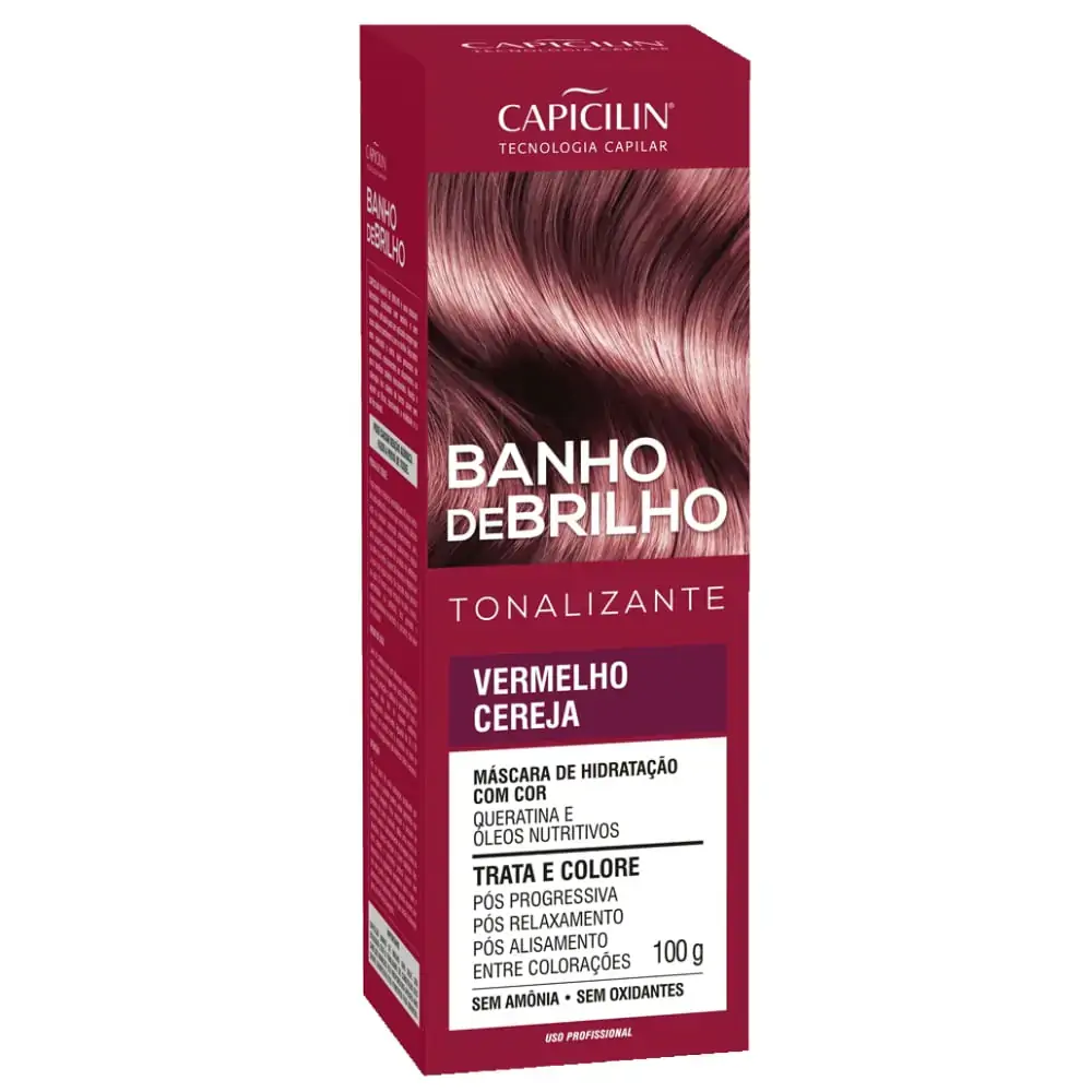 Banho De Brilho Capicilin 100g Verm Cereja