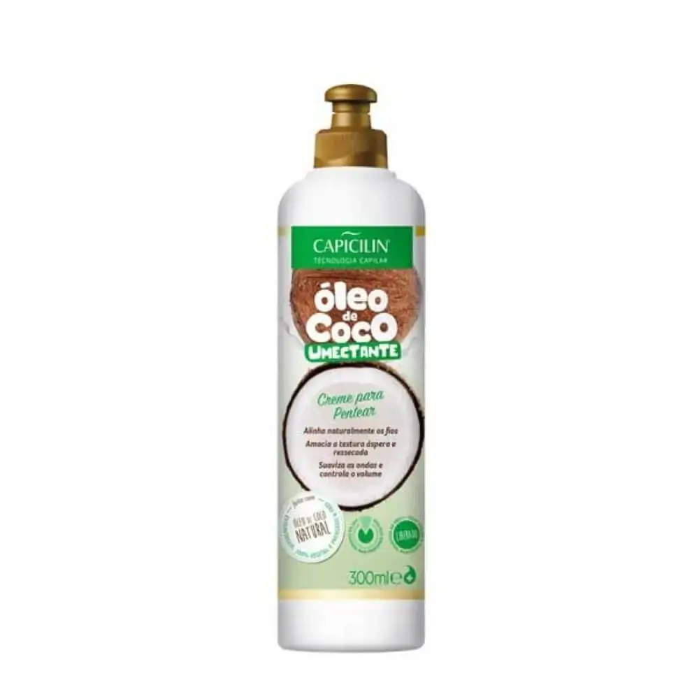 Creme De Pentear Óleo De Coco Umectante  Capicilin 300Ml