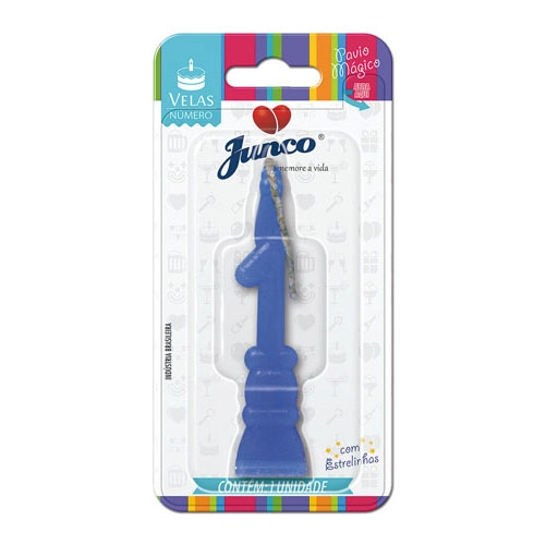 Vela Aniv N 1 Azul C/1 Junco