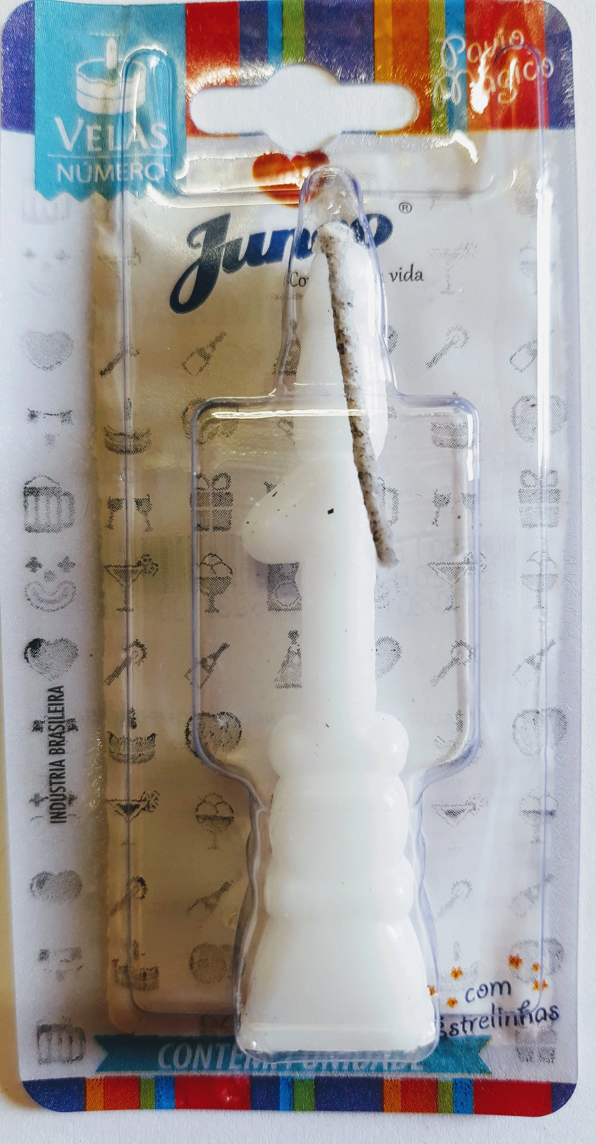 Vela Aniv N 1 Branco C/1 Junco