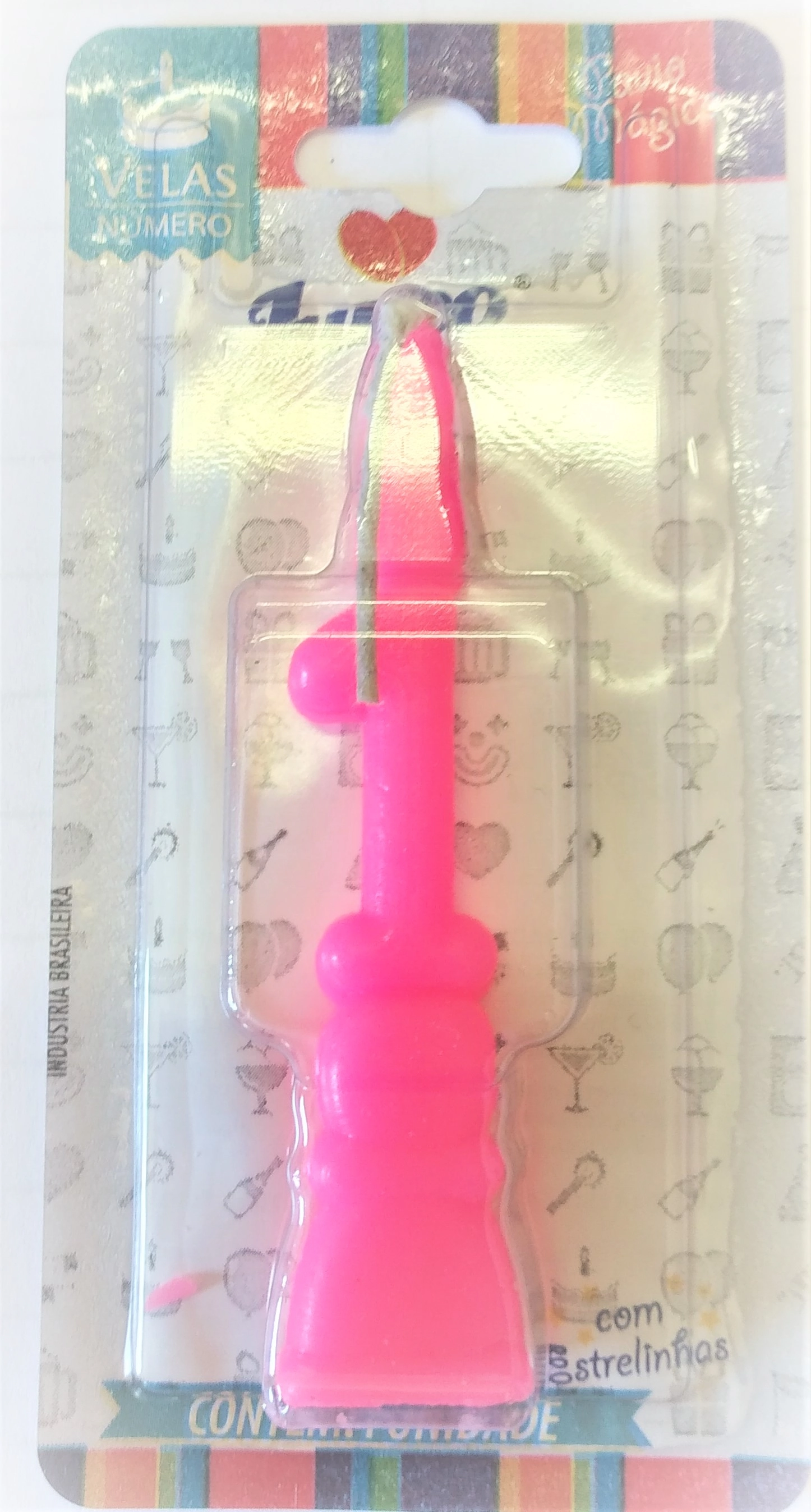 Vela Aniv N 01 Rosa C/1 Junco