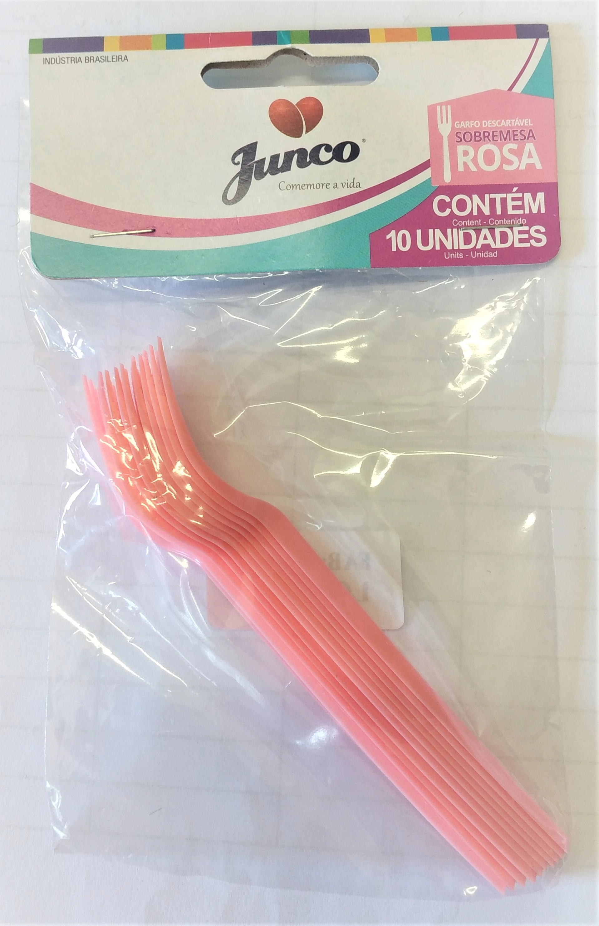 Garfo Sobremesa Rosa C/50