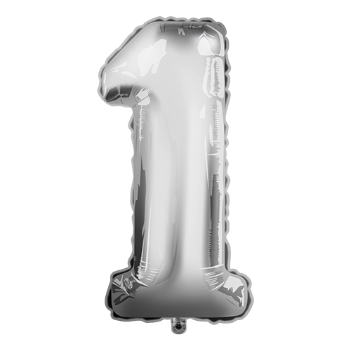 Balao Junco Metalizado Prata 40cm N.1 1un