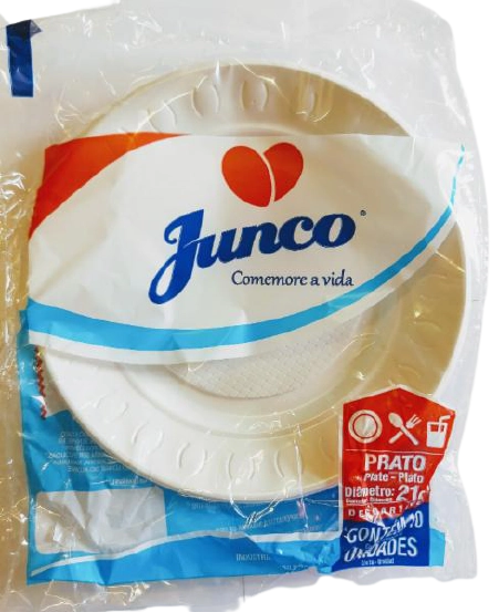 Prato Plast Bco 21cm C/10 Junco
