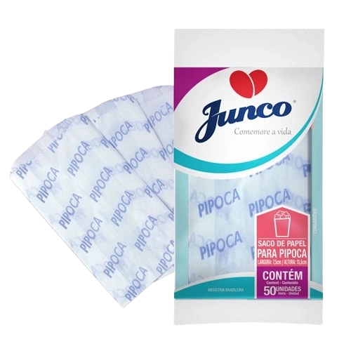 Saco P/ Pipoca N 03 50unidade Junidadeco