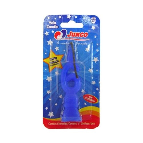 Vela Aniv N 6 Azul C/1 Junco