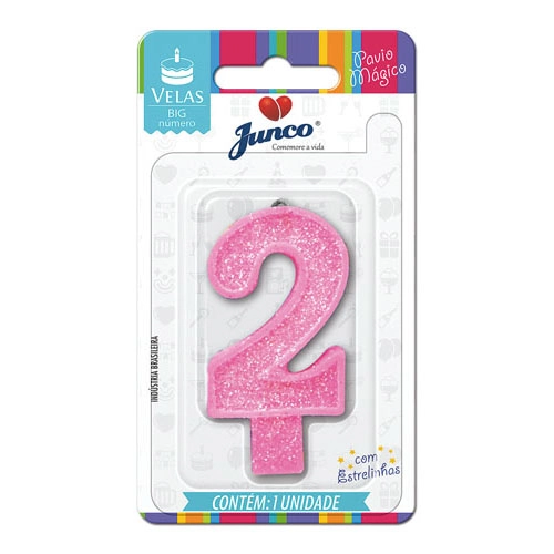 Vela Aniv N 2 Rosa C/1 Junco