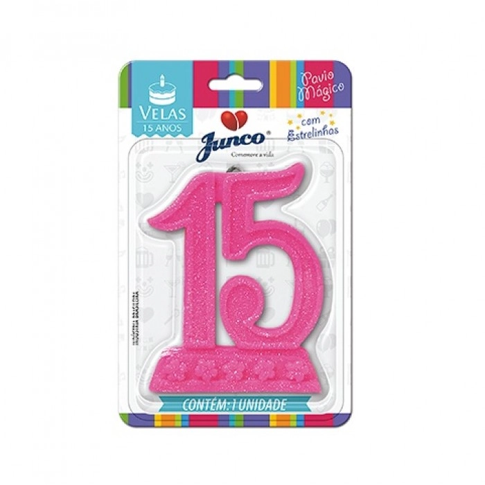 Vela Aniv 15 Anos Rosa 01unidade