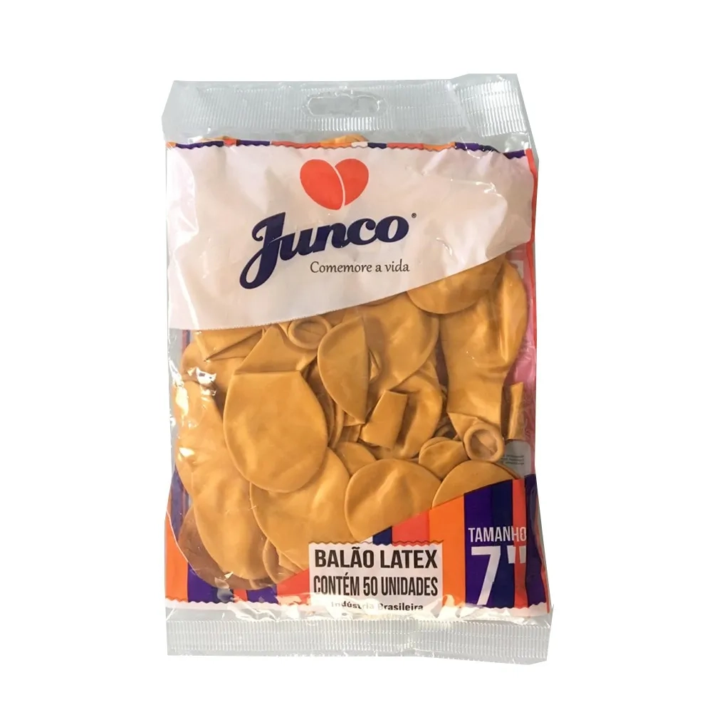 Balao Junco Latex Cintilante N7 Ouro