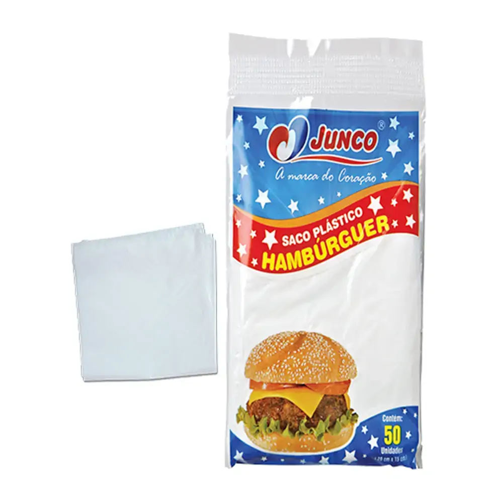 Saco Plast Hamburguer 15cm C/50 Junco