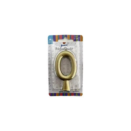 Vela Aniv Junco Metaliz N 0 Ouro