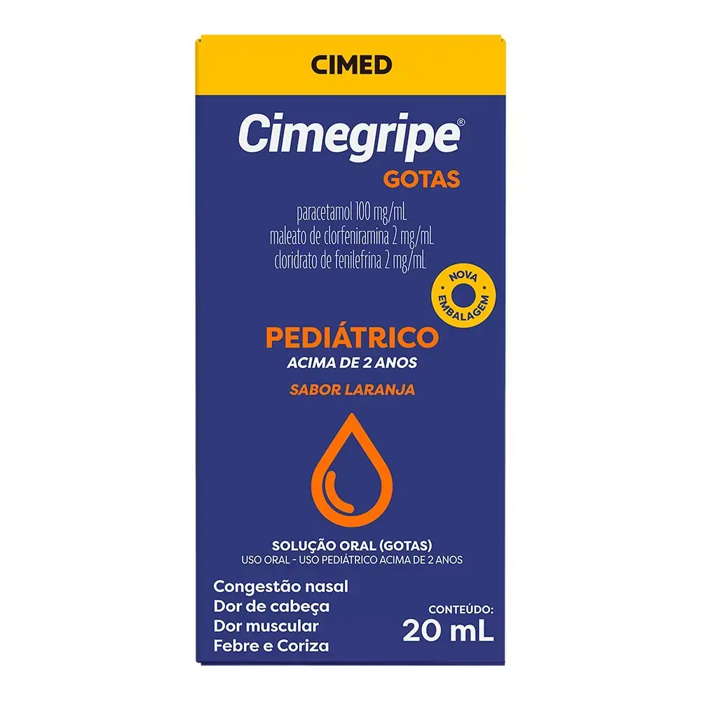 Cimegripe Em Gotas 100MG/ML + 2MG/ML + 2MG/ML Com 20ML