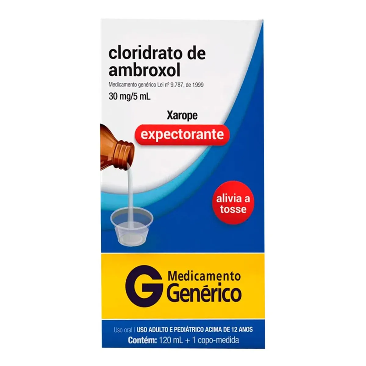 Cloridrato De Ambroxol 30mg/5ml Expectorante Cimed Caixa 120ml Xarope Copo Dosador