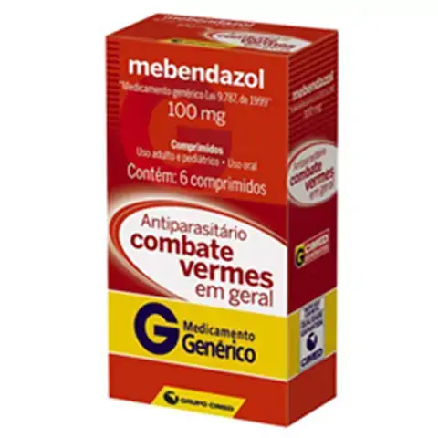 Mebendazol 100 Mg 6 Comprimidos Cimed Genérico