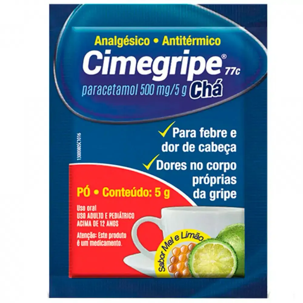 Cimegripe Chá 500mg/5g Limão E Mel Cimed Caixa 50 Envelopes