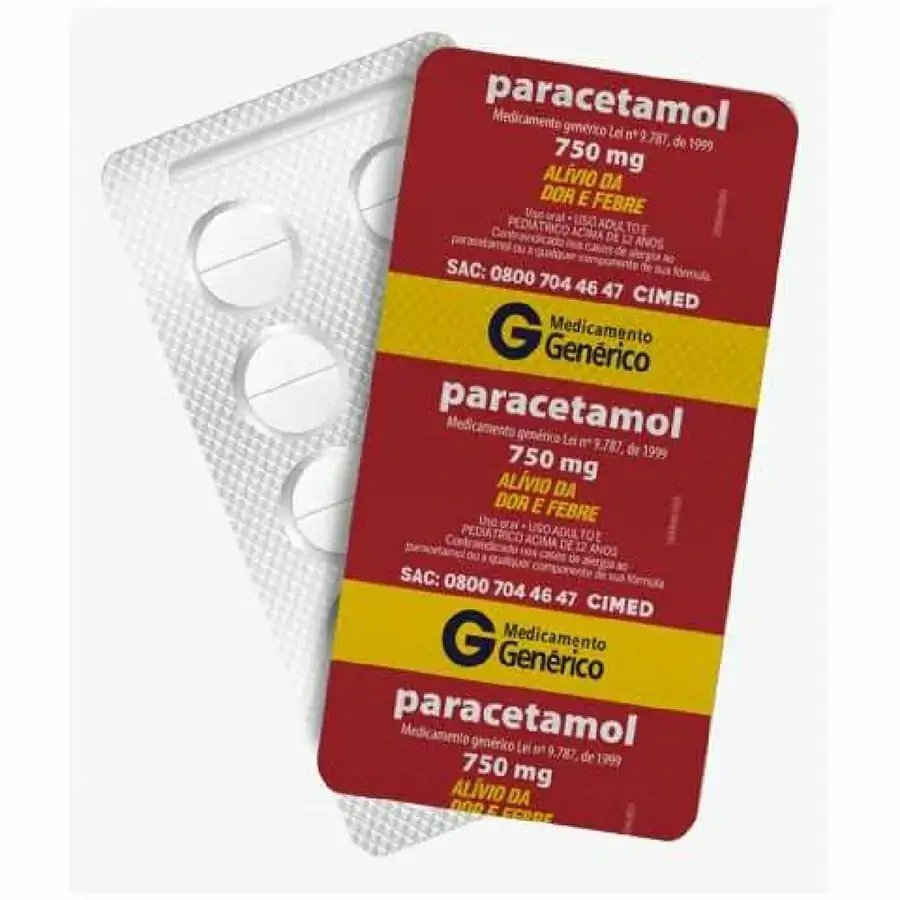 Paracetamol 750mg Cimed Caixa 200 Comprimidos